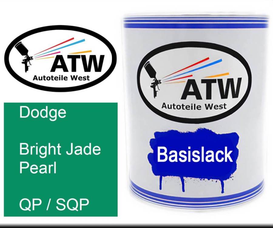 Dodge, Bright Jade Pearl, QP / SQP: 1L Lackdose, von ATW Autoteile West.
